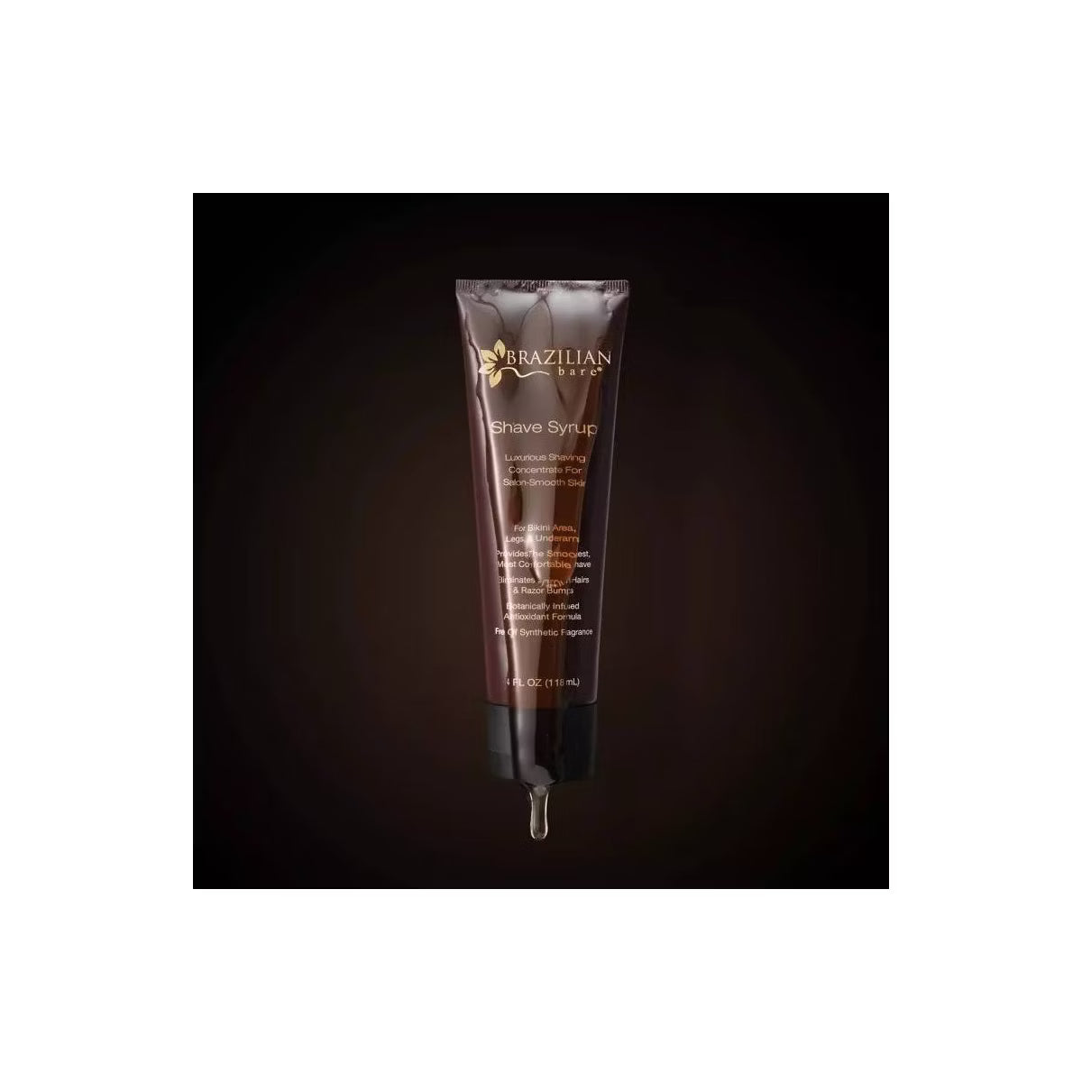 Brazilian Bare Original Vanilla Shave Syrup - 4 fl oz: For All Hair Types, Suitable For Oily, Combination, Sensitive, Dry Skin